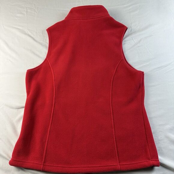 LL Bean Trail Model Polartec Fleece Vest Women's Large Sea Rose Red Pink - Picture 3 of 3